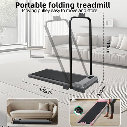 Under Desk Treadmill - 8KM/H Walking Pad Running Machine for Home & Office Use