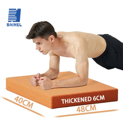 TPE Yoga Balance 6Cm Mat Fitness Yoga Equipment Adult Plank Kneeling Mat Yoga Core Training Thickened Cushioned Exercise Mat
