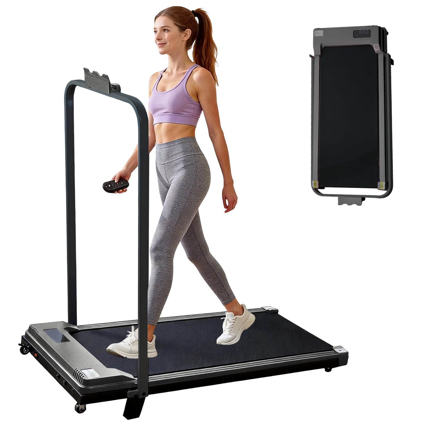 Under Desk Treadmill - 8KM/H Walking Pad Running Machine for Home & Office Use