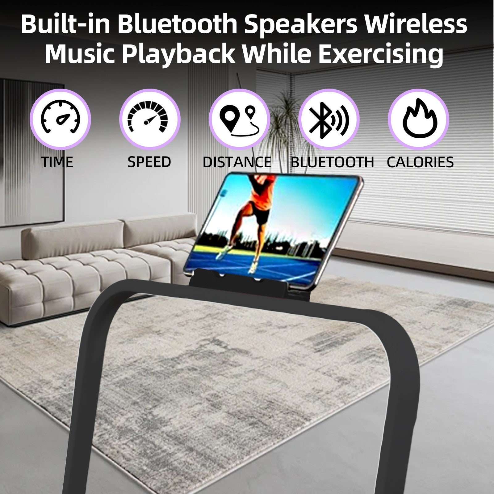 Under Desk Treadmill - 8KM/H Walking Pad Running Machine for Home & Office Use