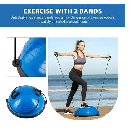 Hit Yoga Wave Speed Ball,Special Fitness Ball,Balance Hemisphere,Fitness Ball,Home Yoga Fitness Equipment,Blue
